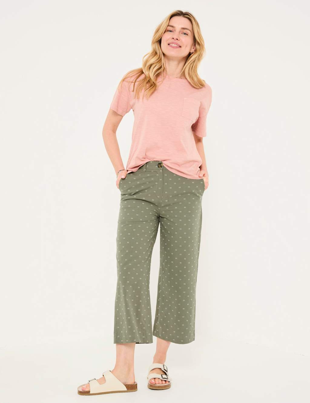 Pure Cotton Embroidered Culottes 3 of 8