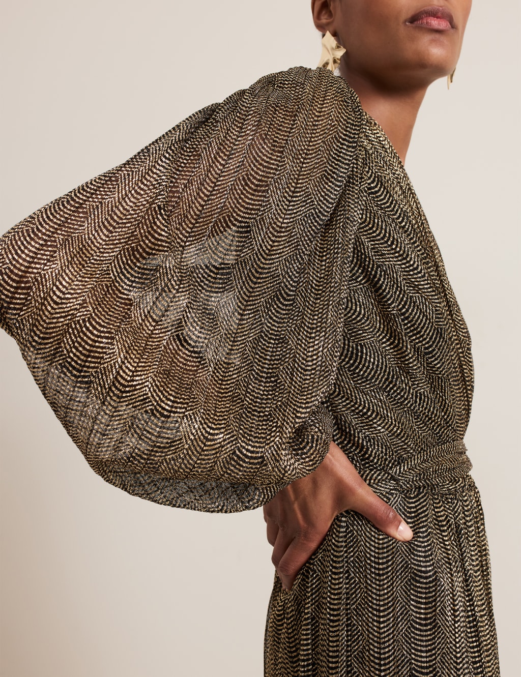 Sparkly Tie Detail Wide Leg Jumpsuit 5 of 8