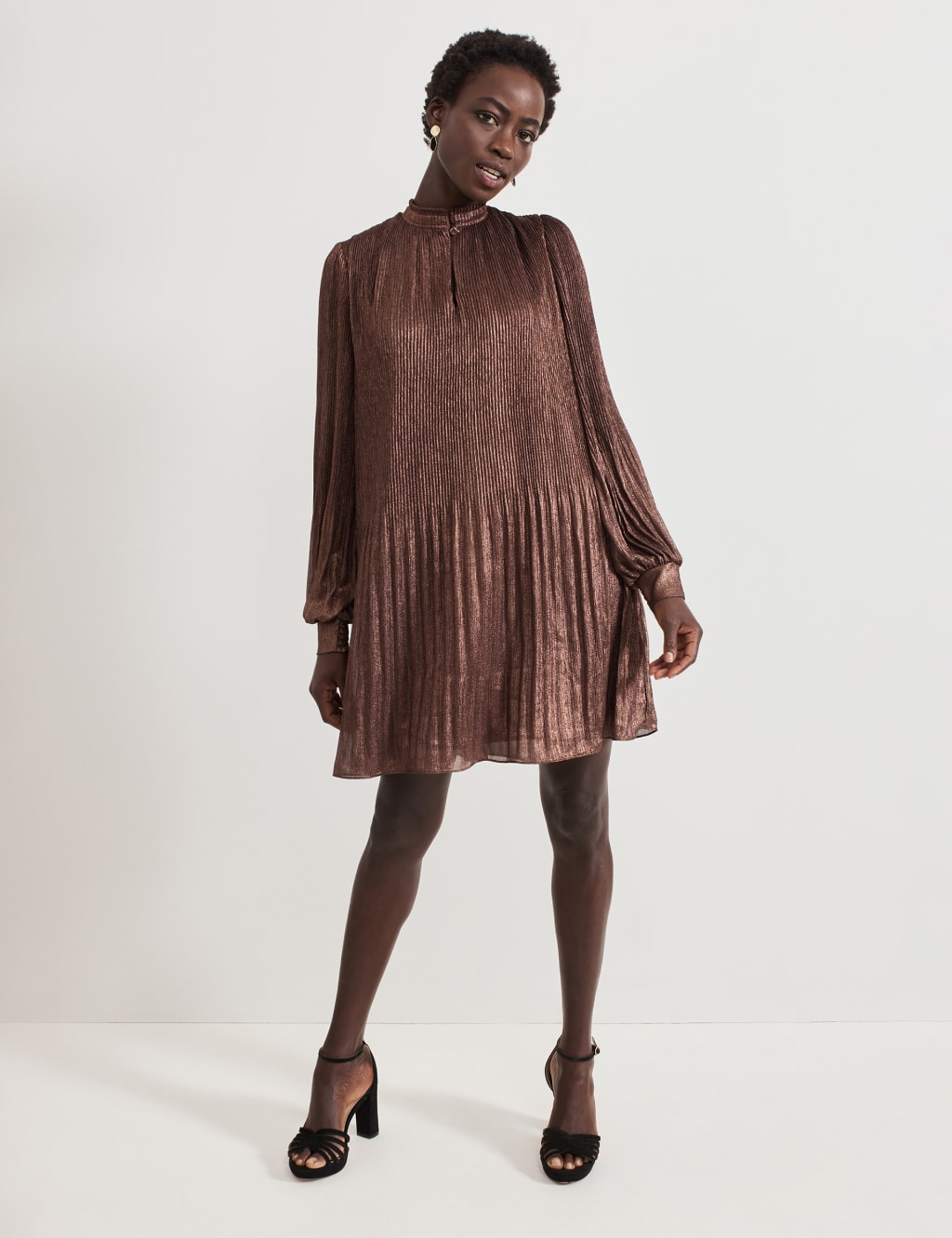 Metallic swing dress store