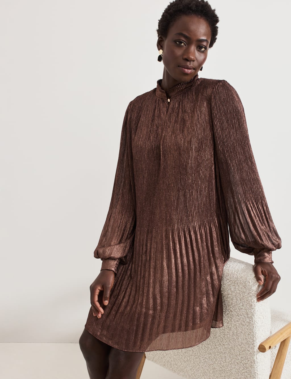 Metallic swing dress outlet