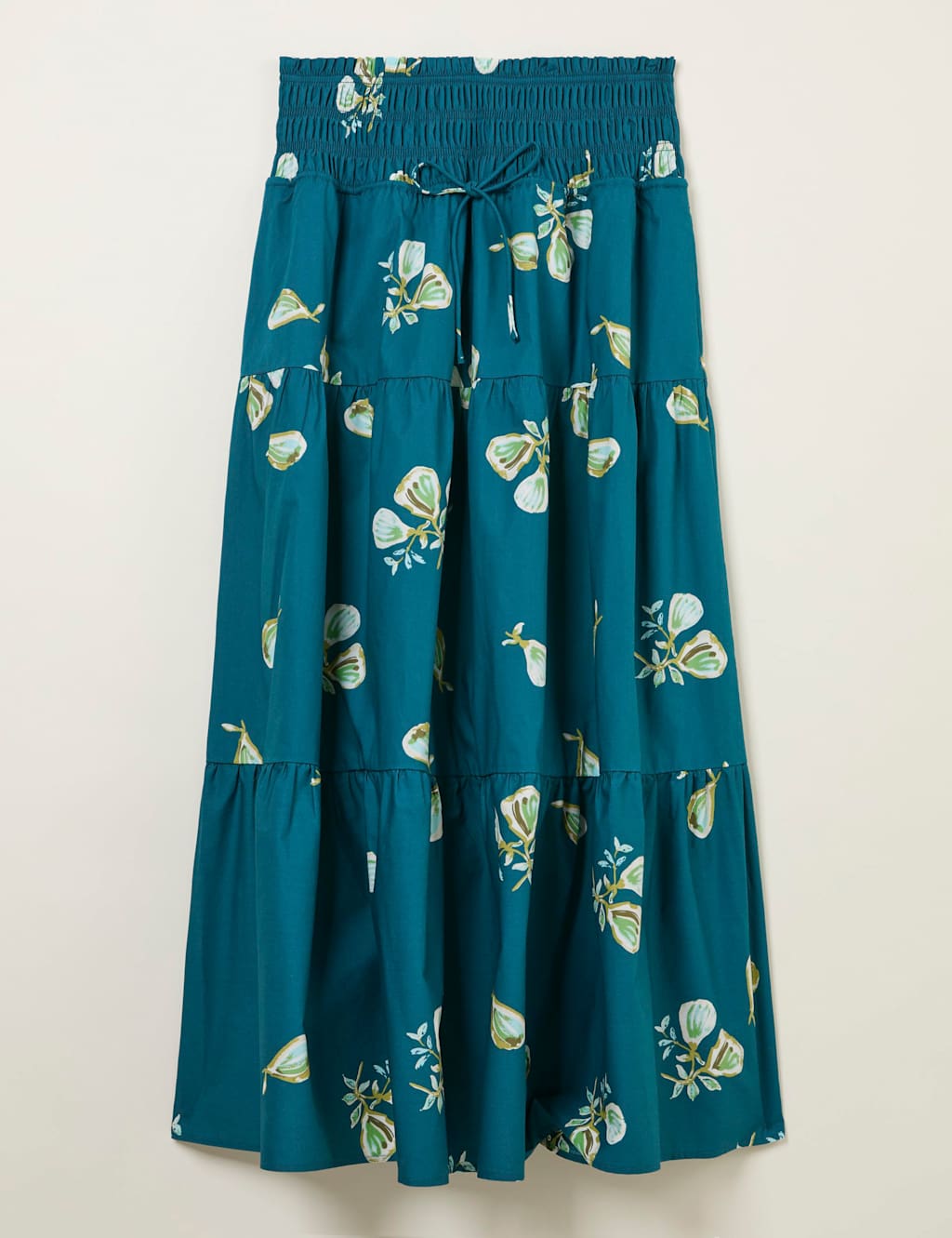 Pure Cotton Printed Midi Tiered Skirt 2 of 6