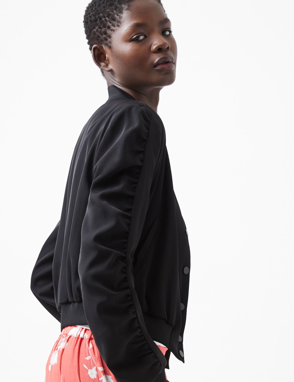 Cropped Bomber Jacket French Connection M S