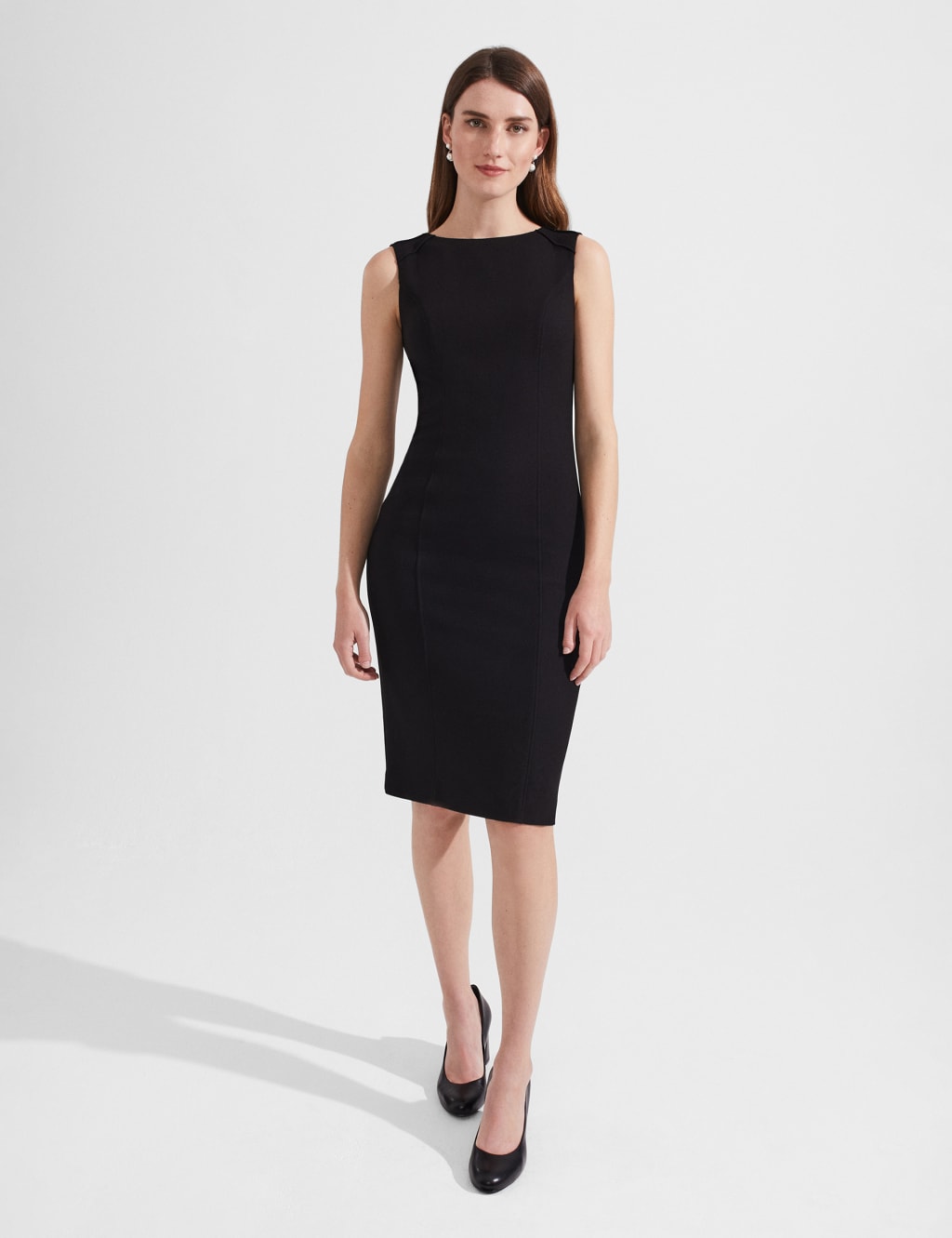 Black knee length shift dress best sale