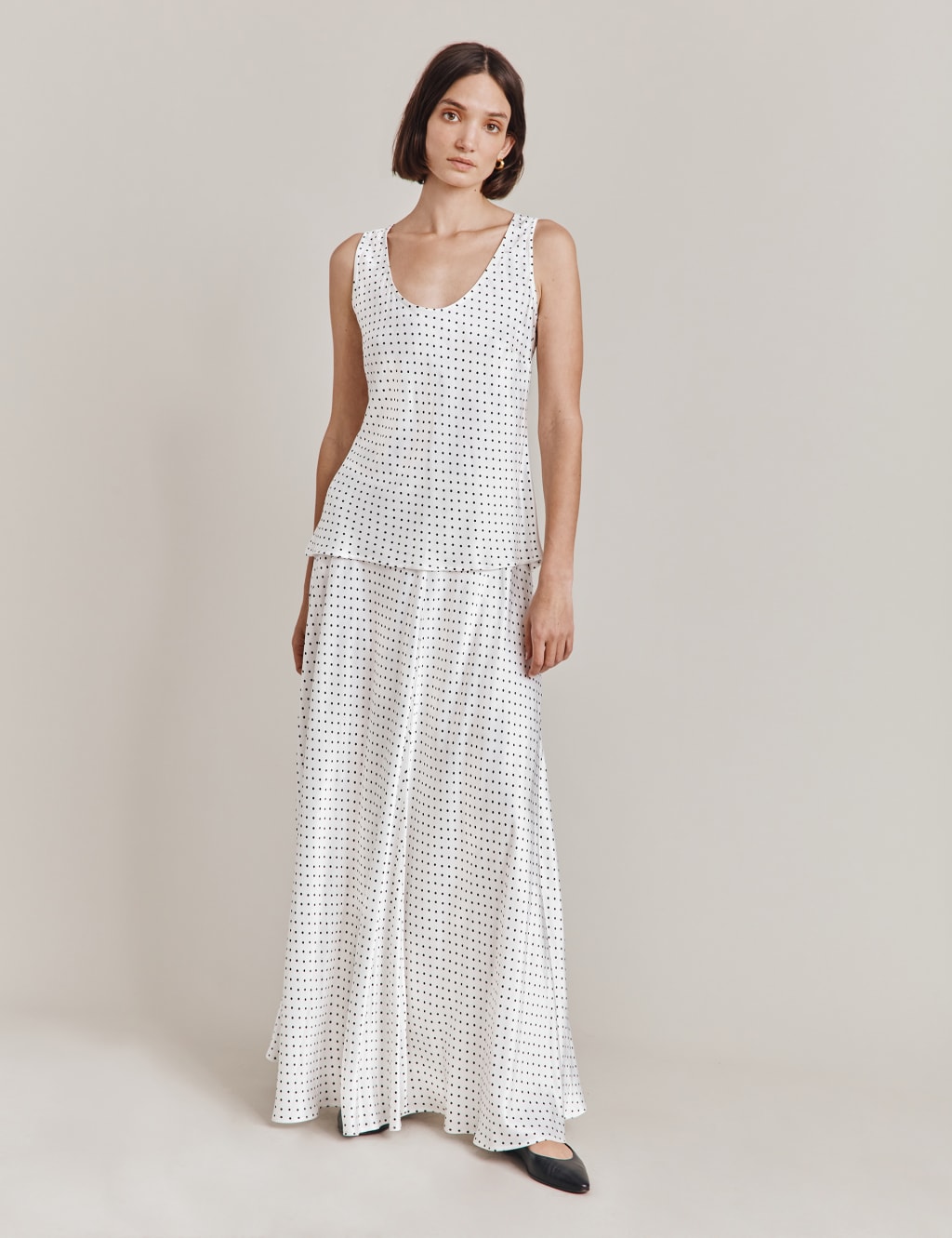 Satin Polka Dot Cami Top 3 of 4