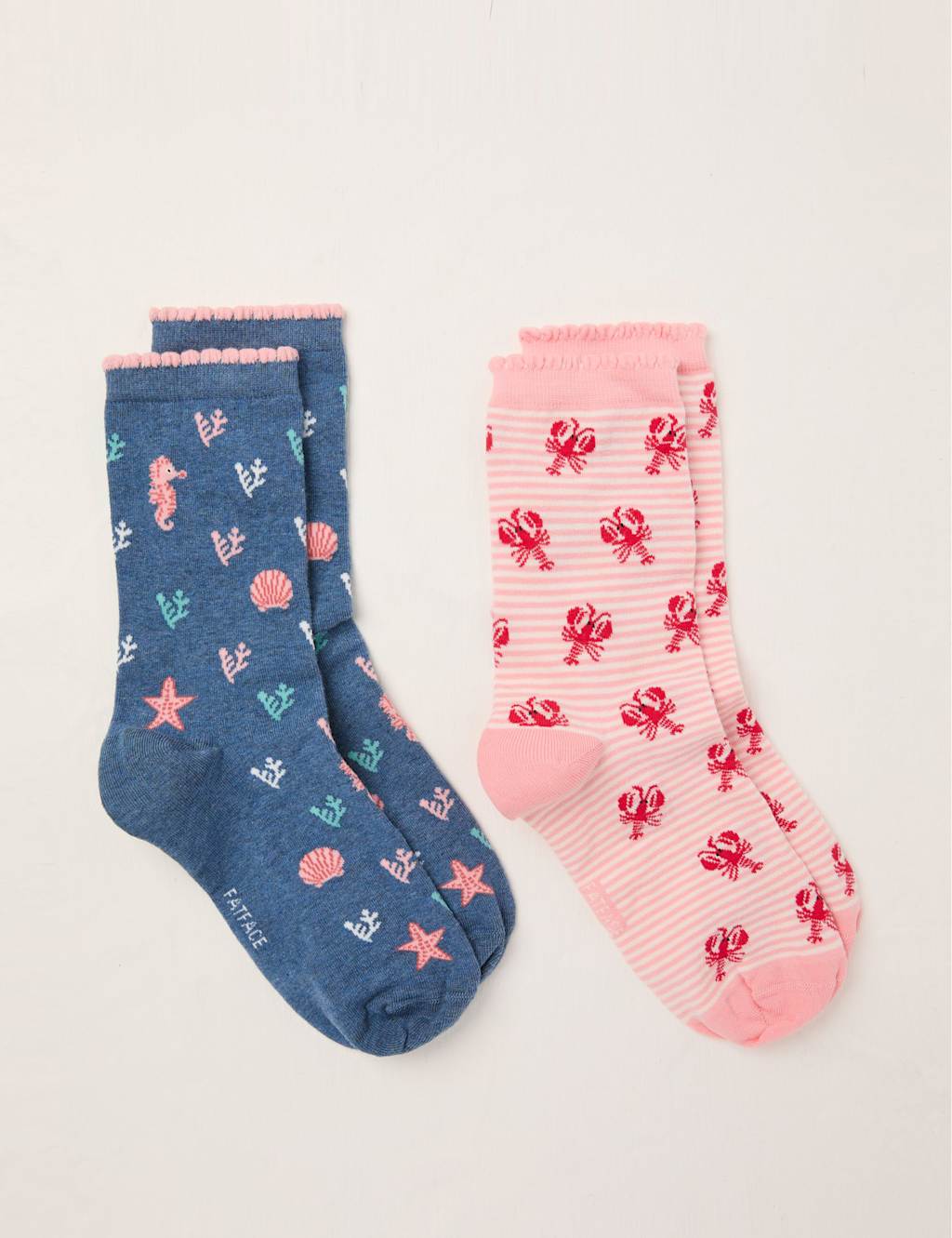 2pk Sea Horse & Lobster Socks Gift Box 2 of 2