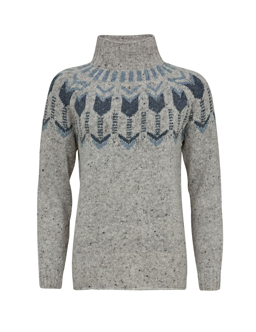 Pure Wool Fair Isle Funnel Neck Jumper 2 of 4
