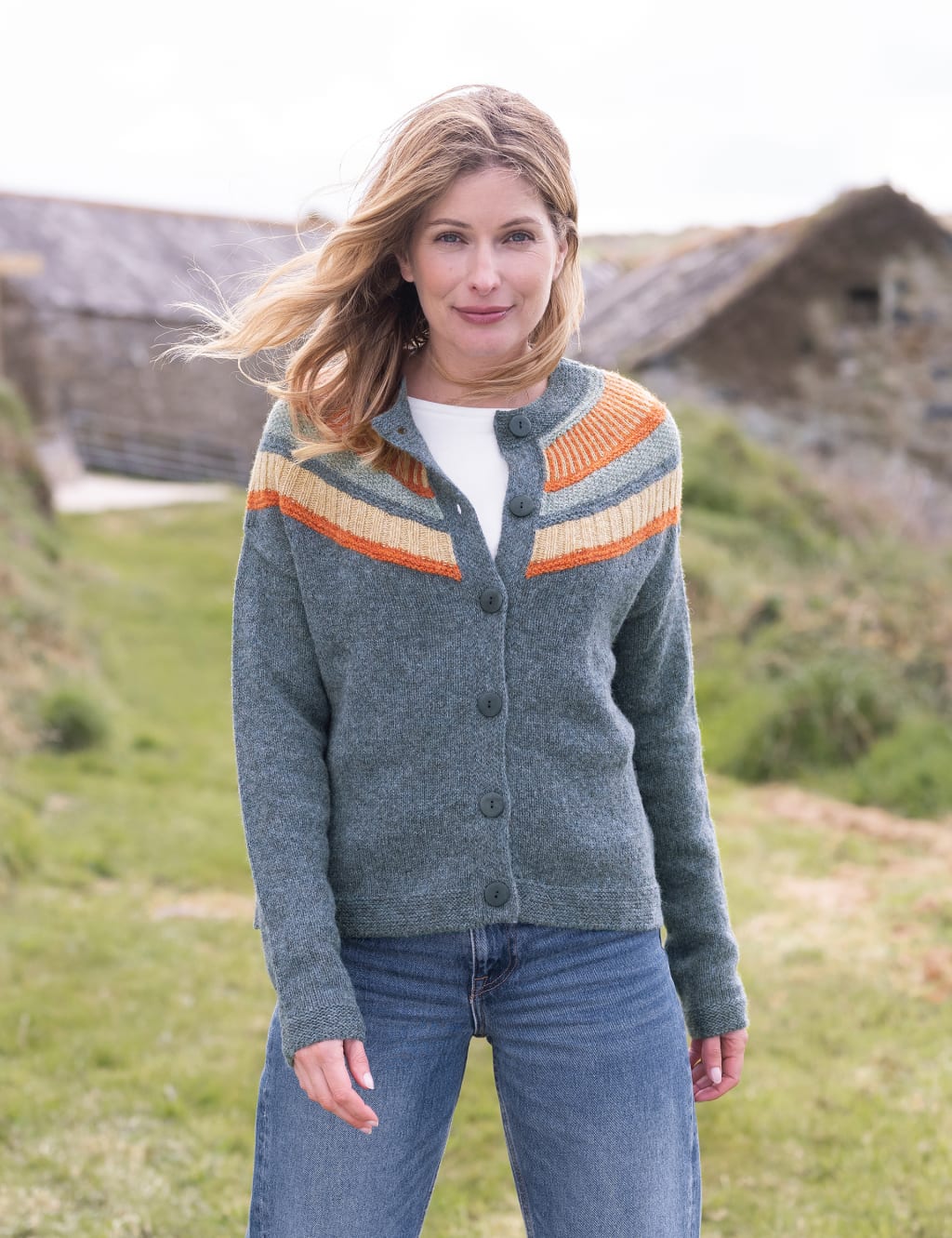 Pure Wool Crew Neck Cardigan