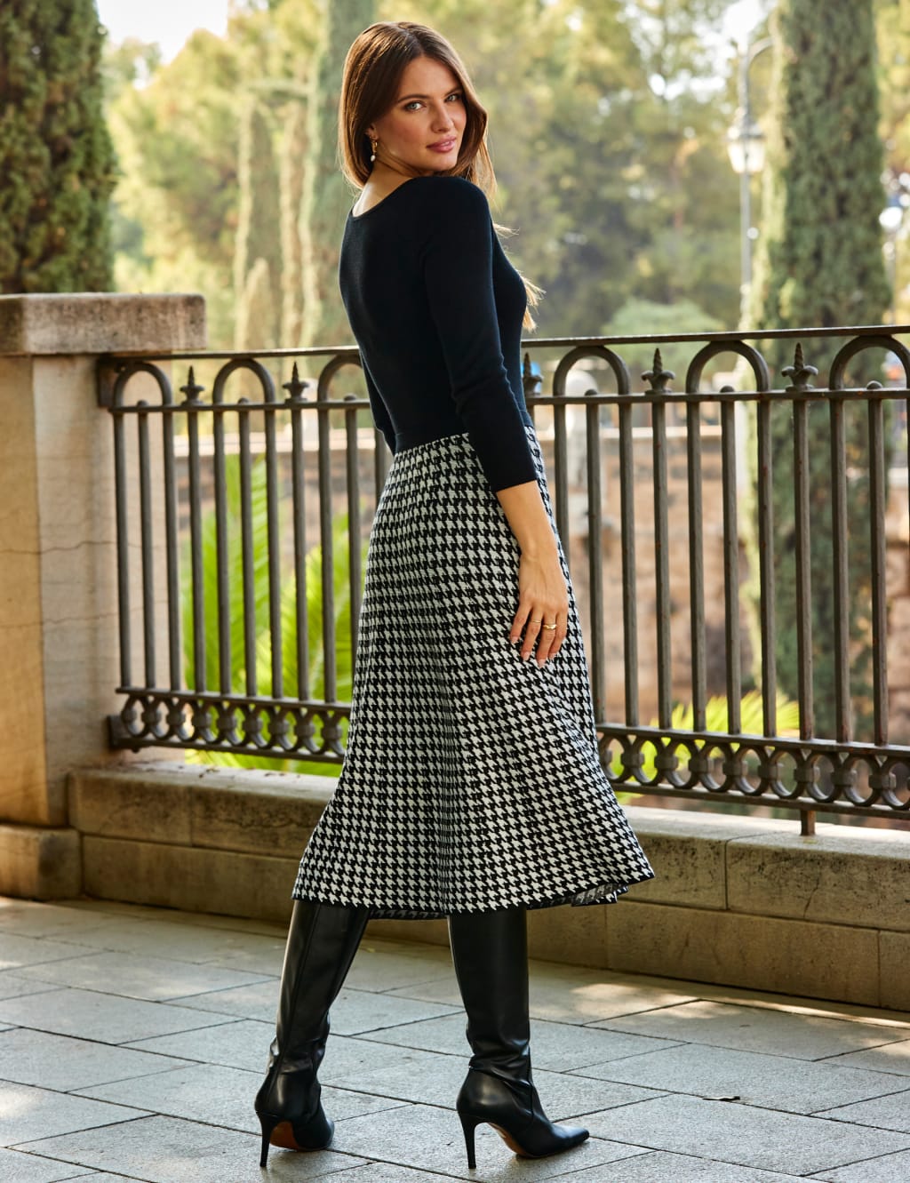 Gingham Midi Skater Dress 2 of 3