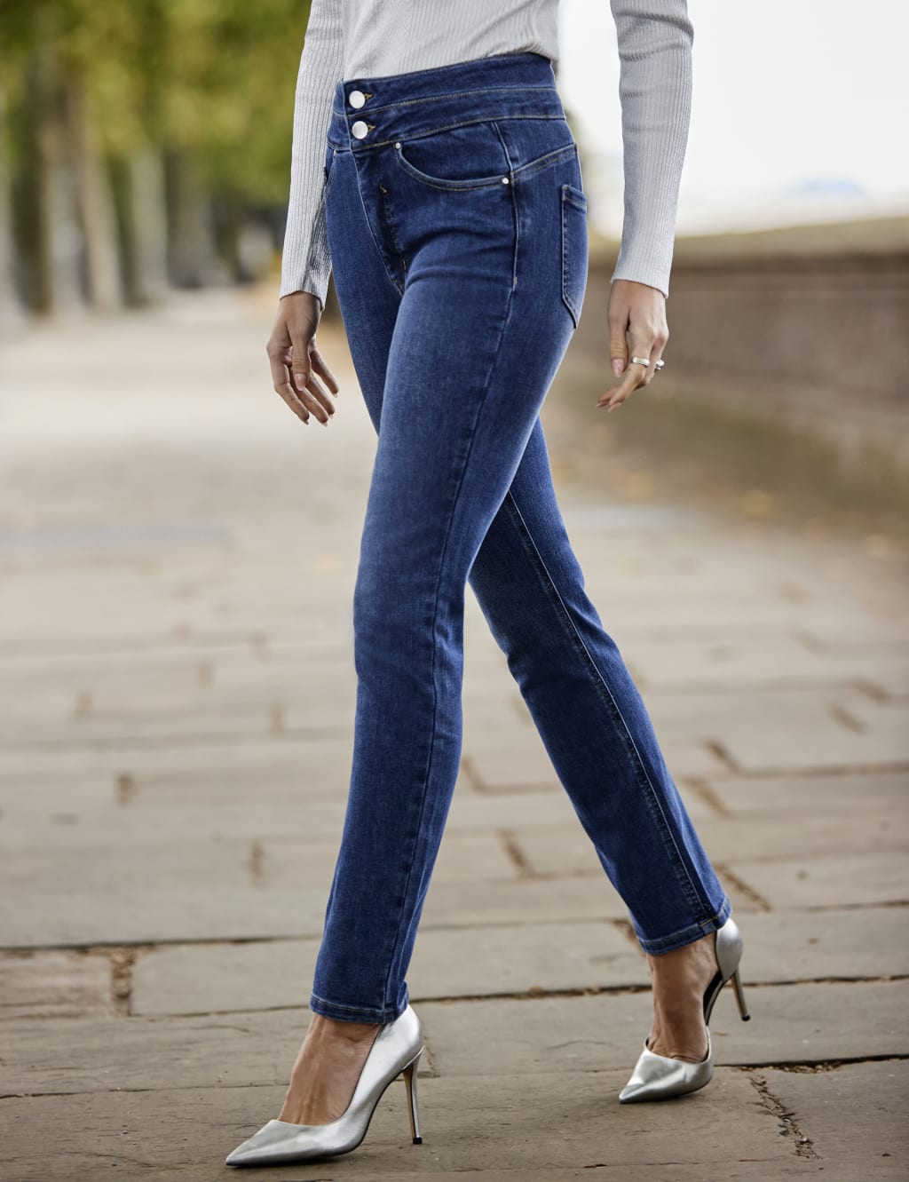 High Waisted Slim Fit Jeans 3 of 5