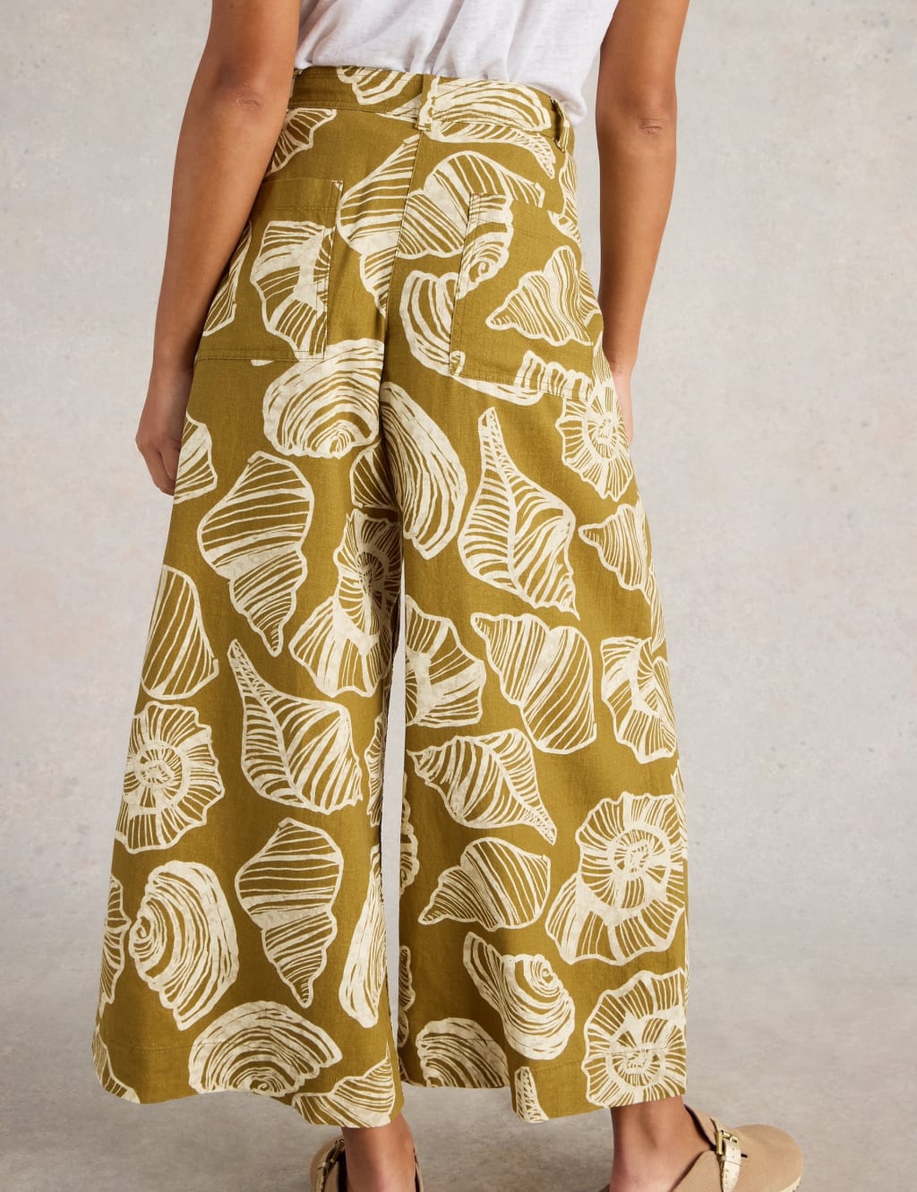 Second Nature Linen Culottes - Natural main image 0