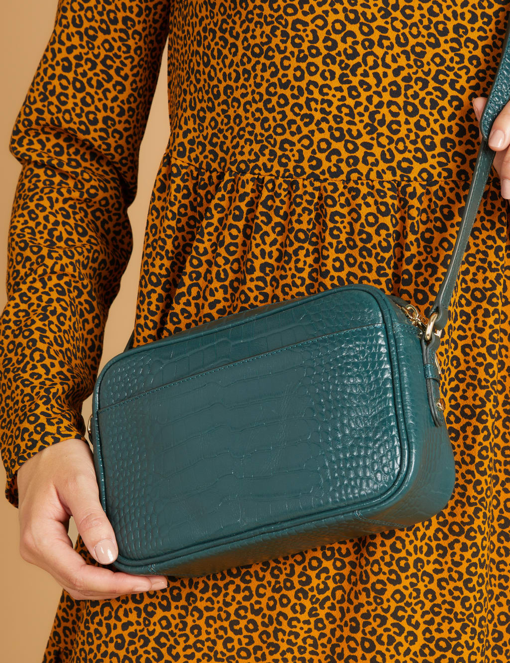 Croc effect cross body bag discount