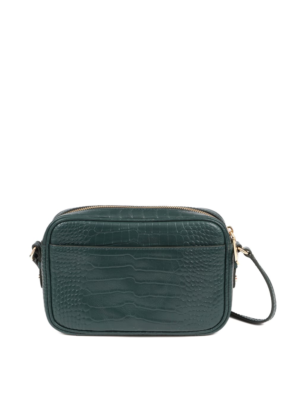 Leather Croc Effect Cross Body Bag