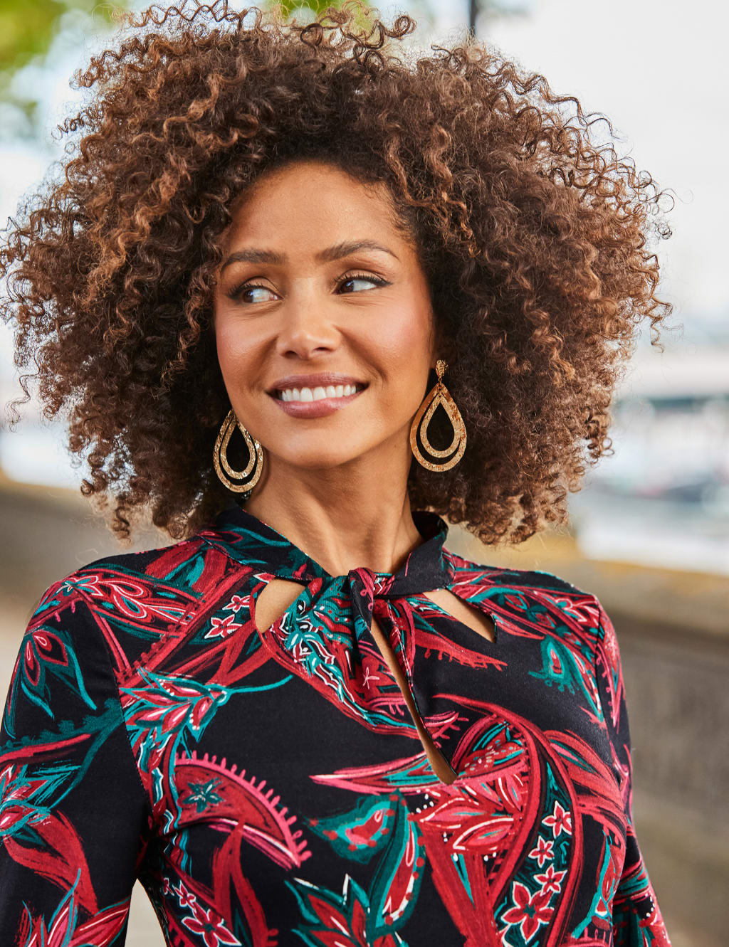 Paisley Print Cut Out Detail Shift Dress 5 of 6