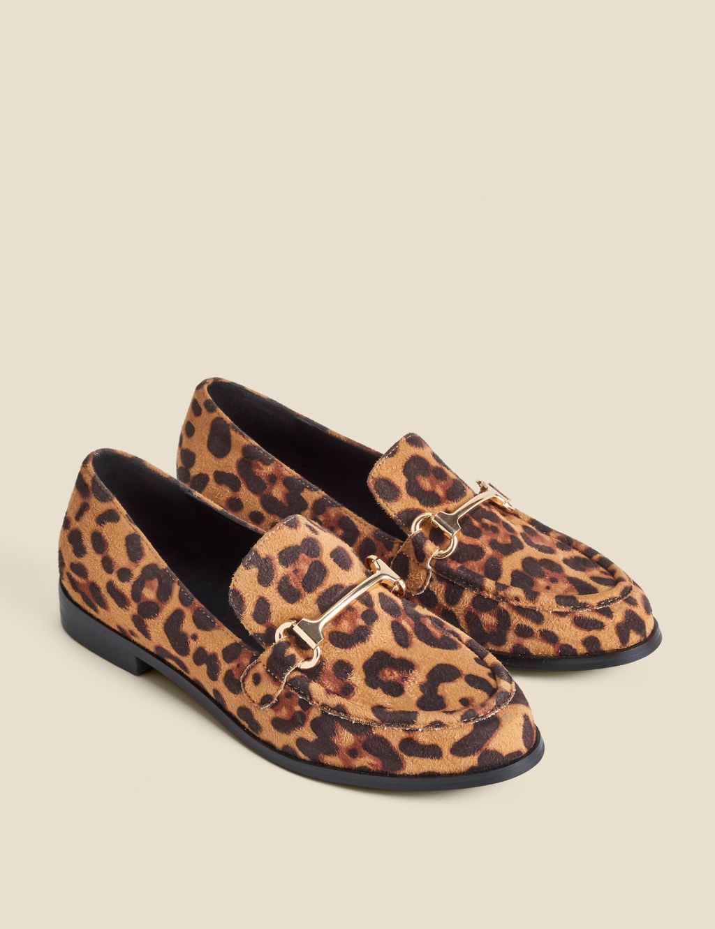 Leopard Print Snaffle Trim Mule Loafers 2 of 4