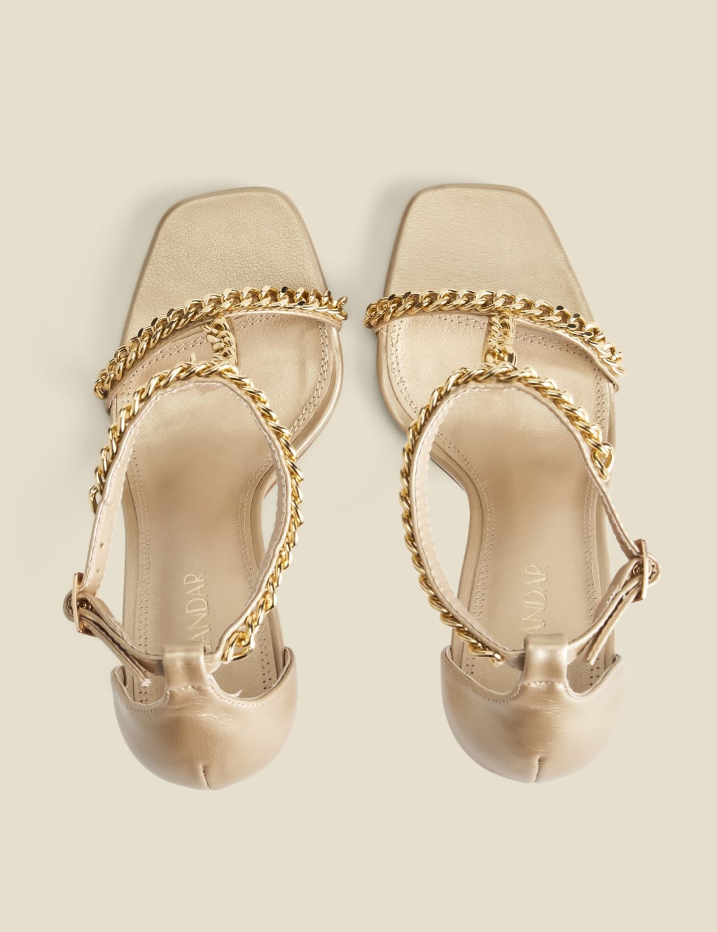 Chain Pointed Toe Stiletto Heel Sandals 3 of 4