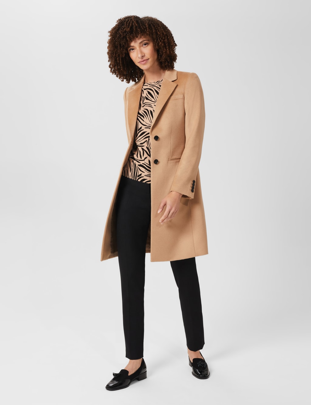 Hobbs tilda wool coat black online