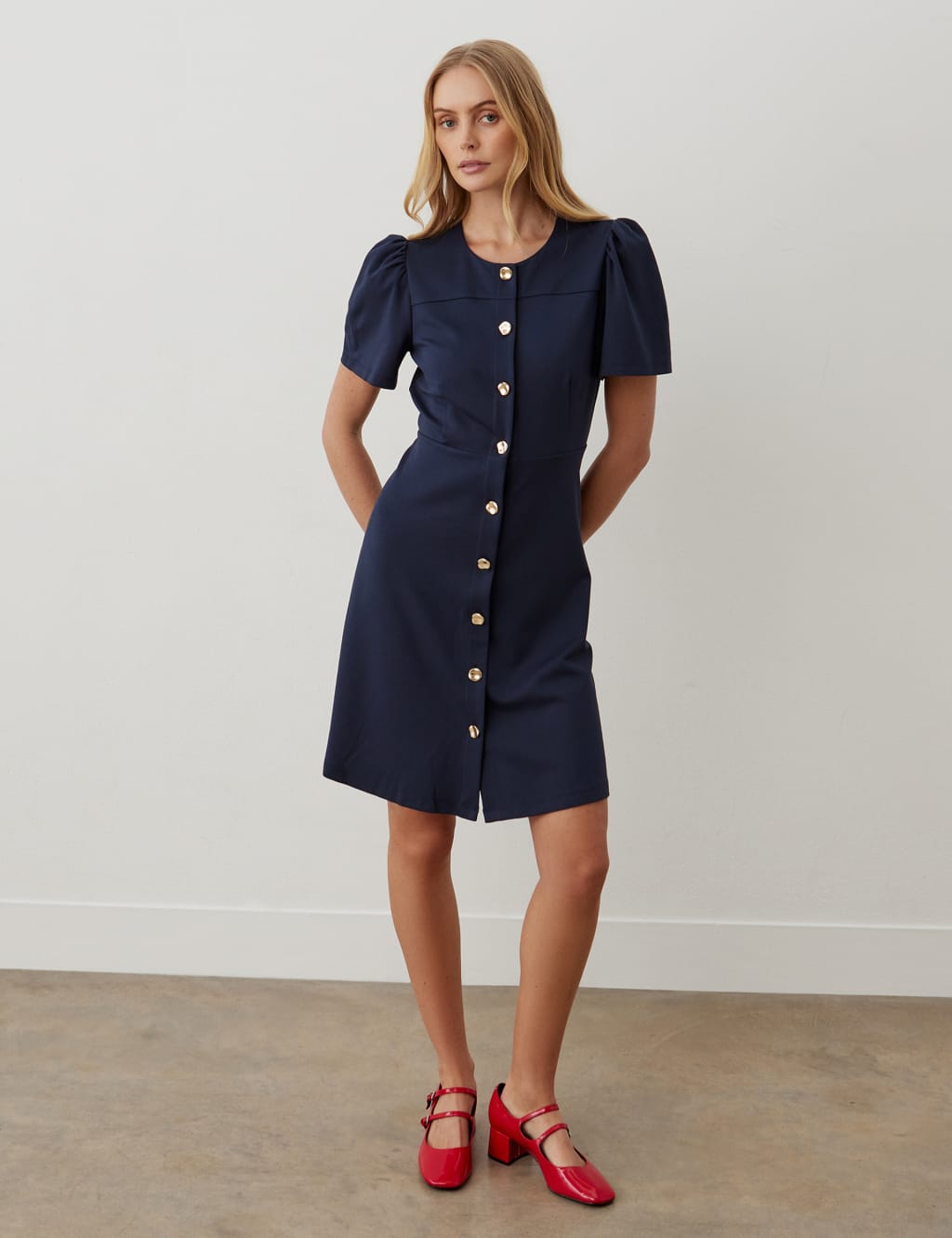 Fitted shift dresses uk sale