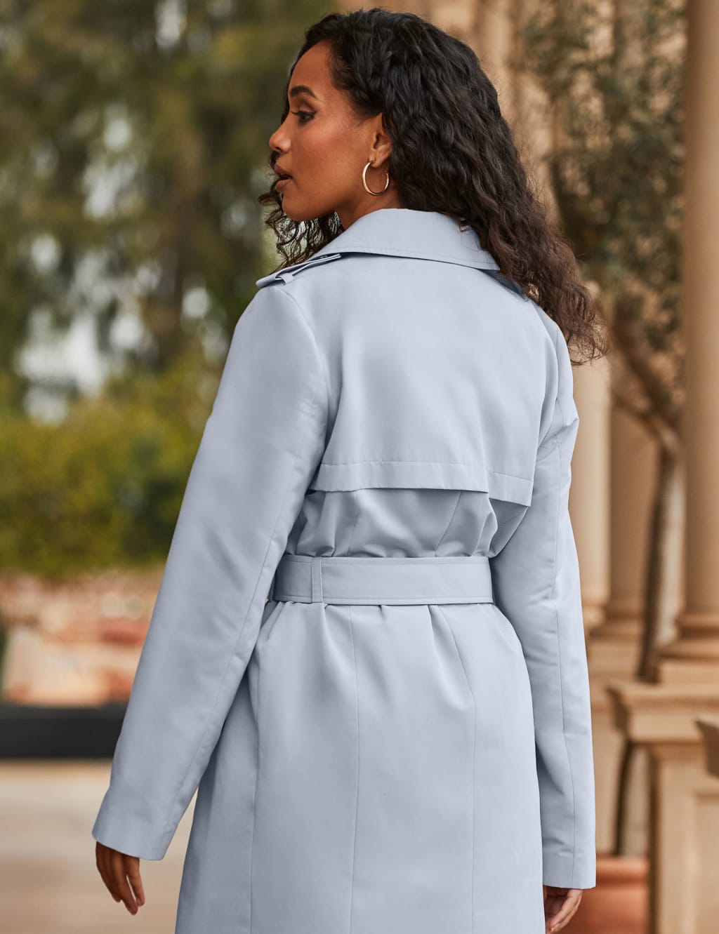 Belted Double Breasted Longline Trench Coat 3 of 4