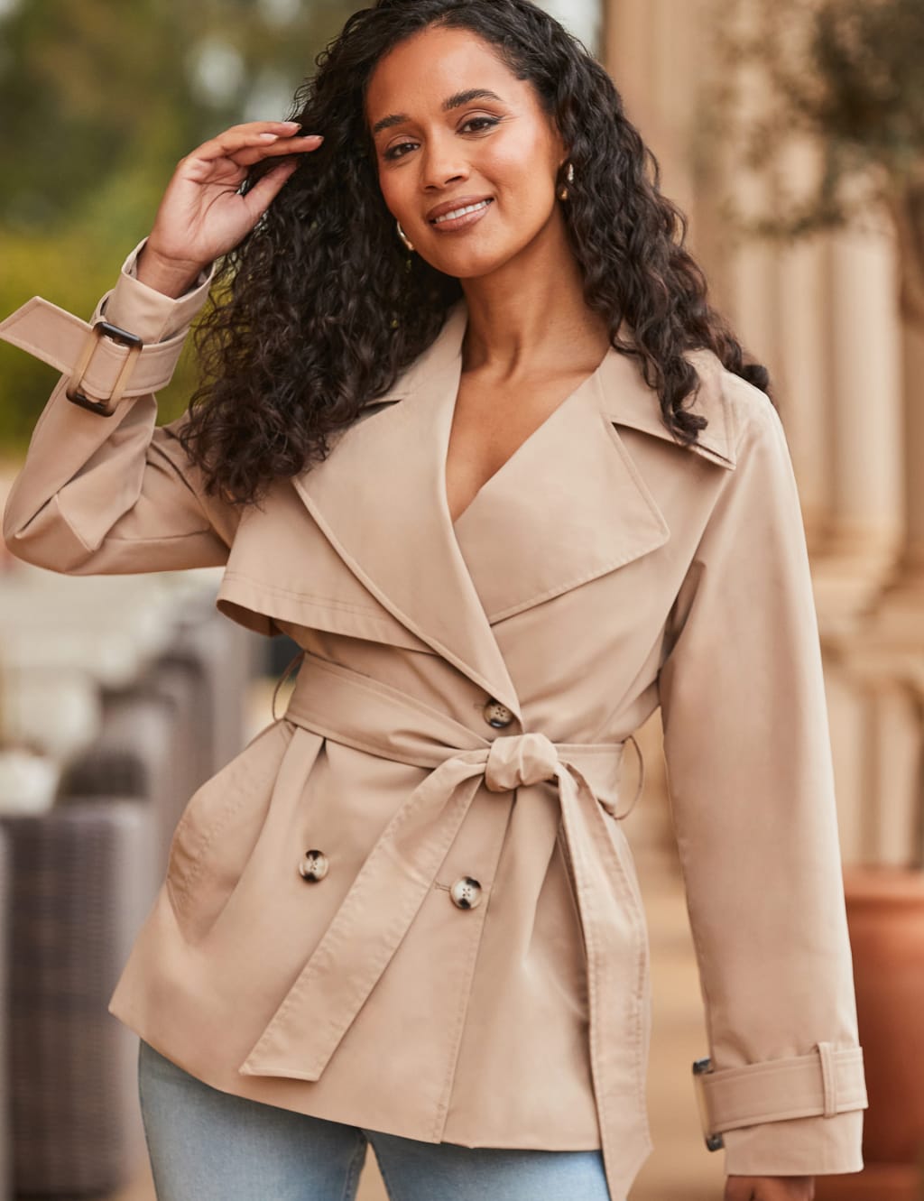 Belted Short Trench Coat 5 of 5