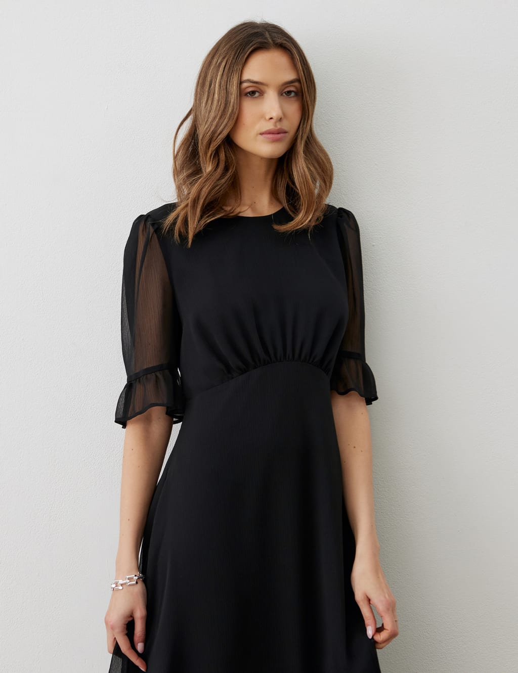 Round Neck Midi Tiered Dress 3 of 4