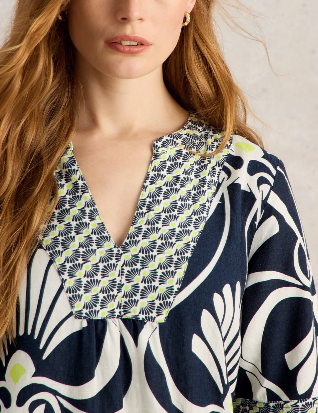 Pure Linen Printed Mini Tea Dress 5 of 6