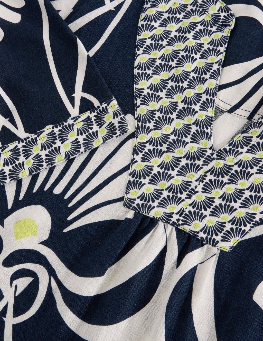 Pure Linen Printed Mini Tea Dress 6 of 6