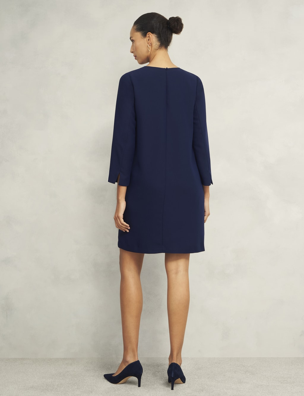 M&s navy shift dress clearance