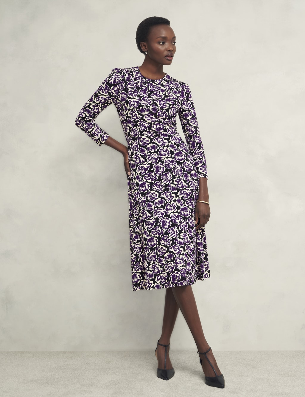 Floral Midi Skater Dress HOBBS M S