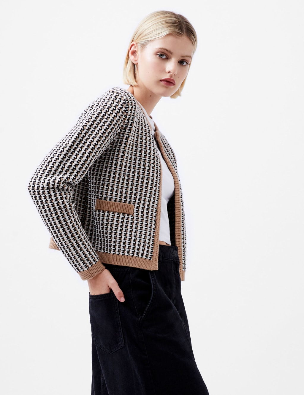 Textured Edge to Edge Cardigan 3 of 4