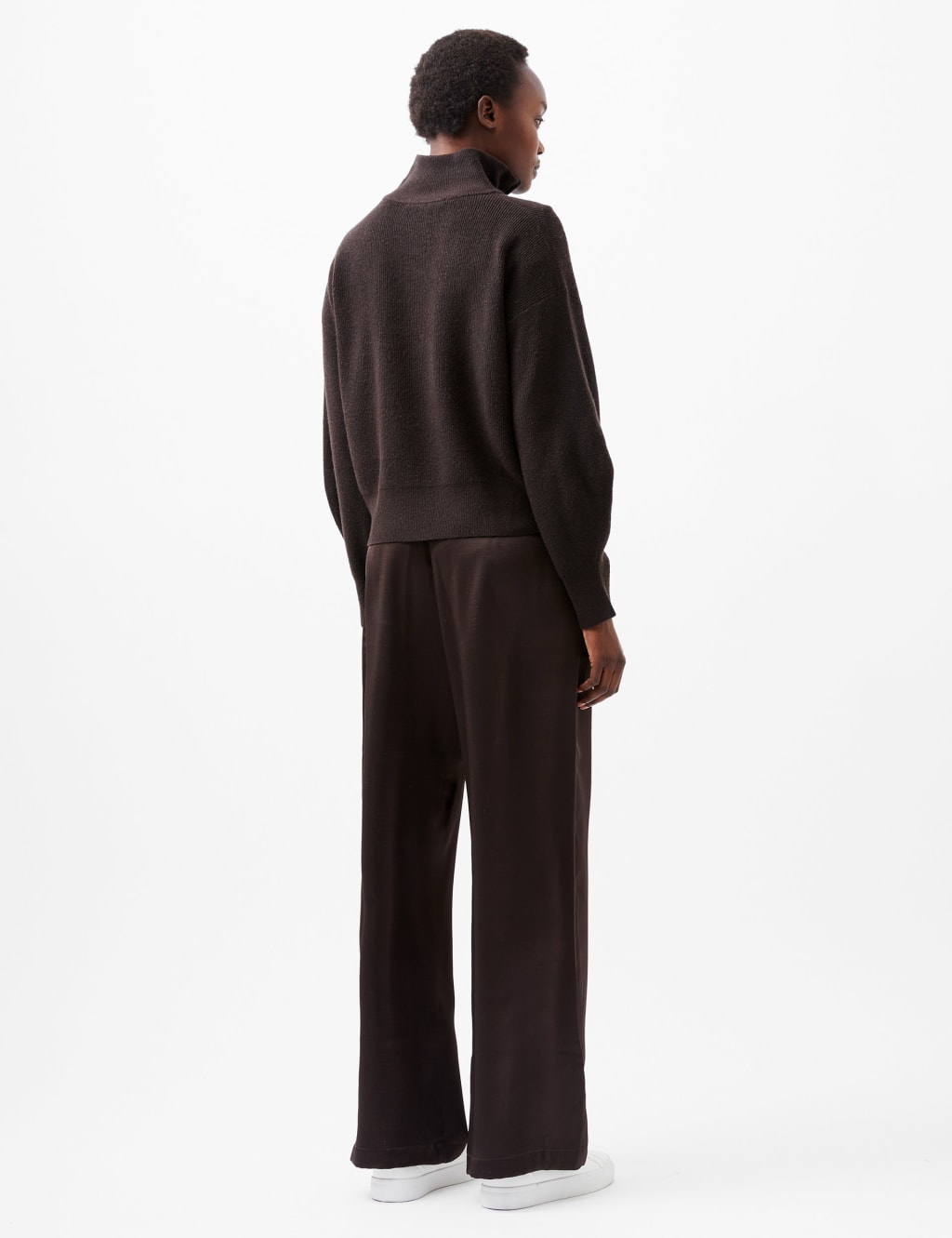 Ribbed Half Zip Jumper with Wool 4 of 4