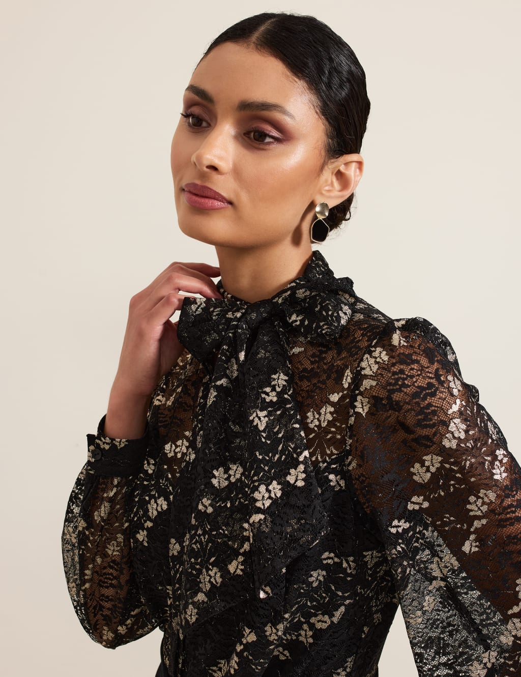 Cotton Rich Floral Lace Wide Leg Jumpsuit 5 of 10