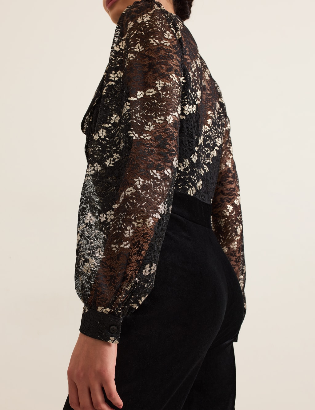 Cotton Rich Floral Lace Wide Leg Jumpsuit 8 of 10