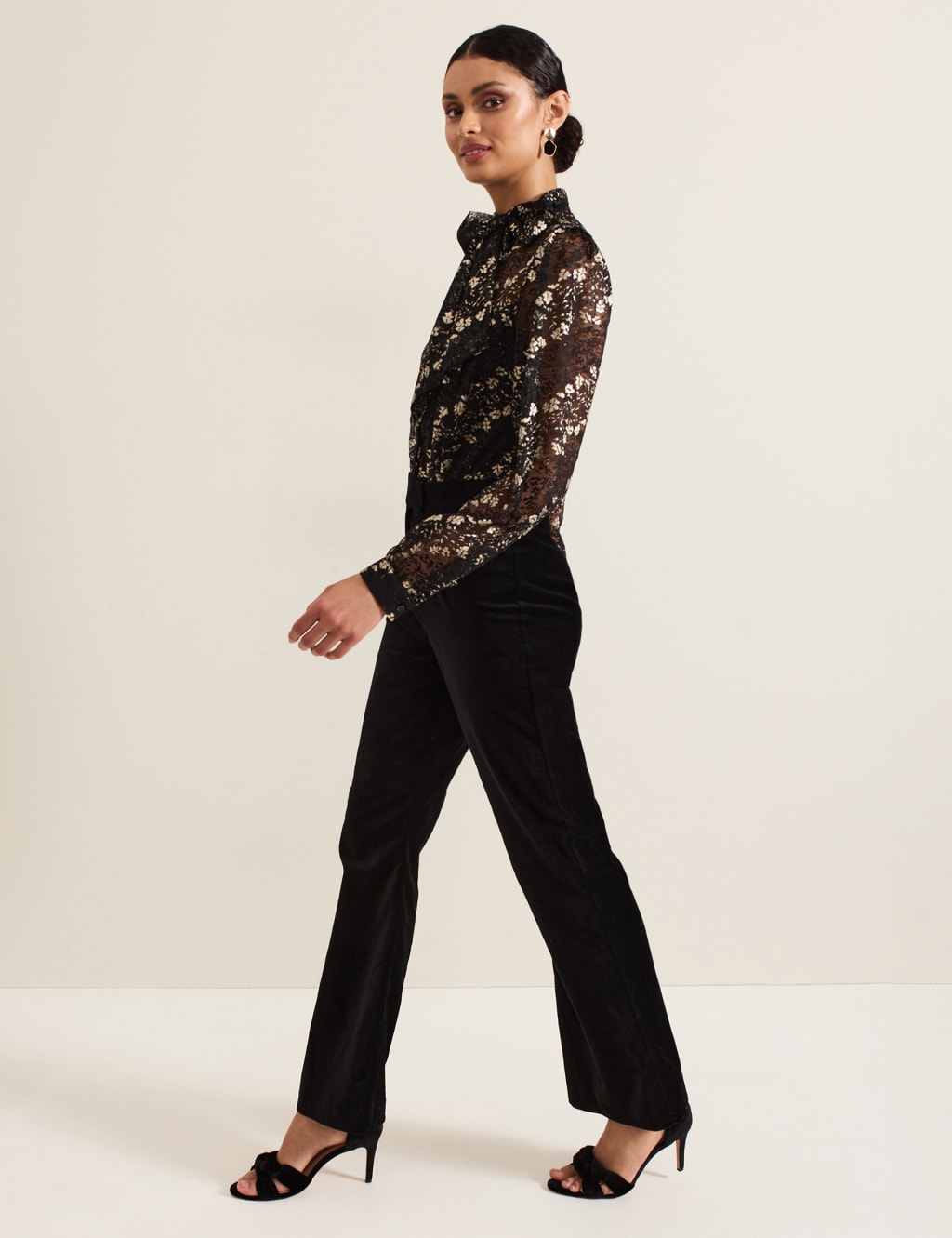 Cotton Rich Floral Lace Wide Leg Jumpsuit 10 of 10