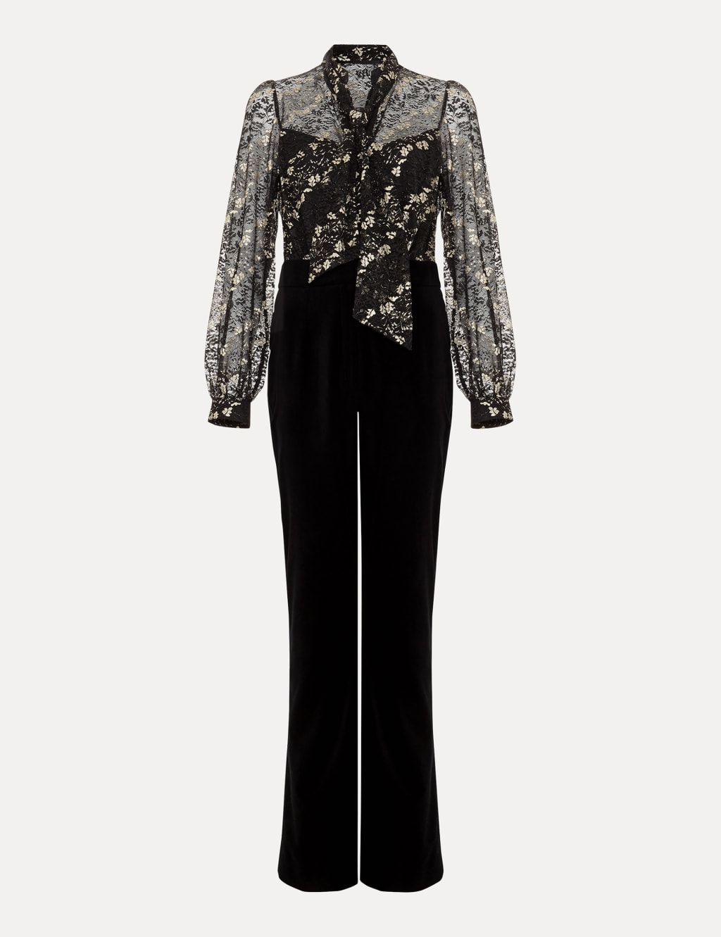 Cotton Rich Floral Lace Wide Leg Jumpsuit 2 of 10