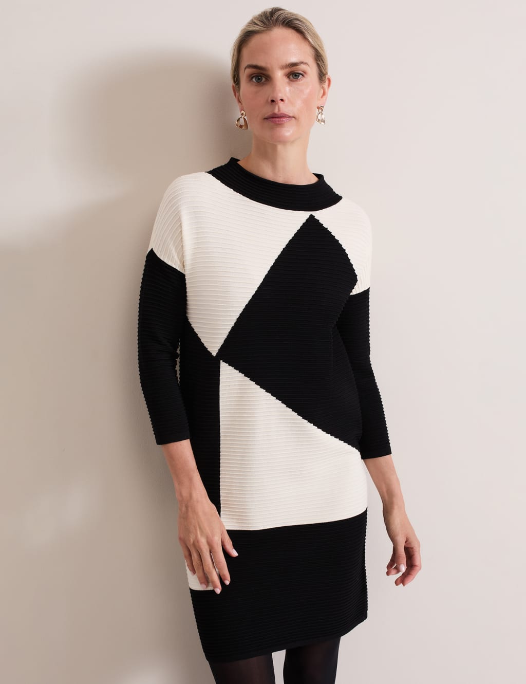 Colour Block Mini Shift Dress