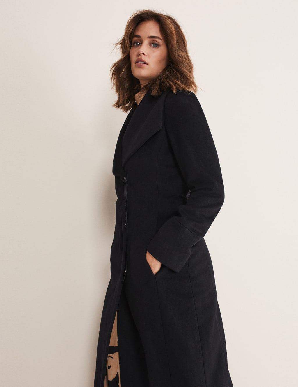 Wool Rich Collared Wrap Coat Phase Eight M S