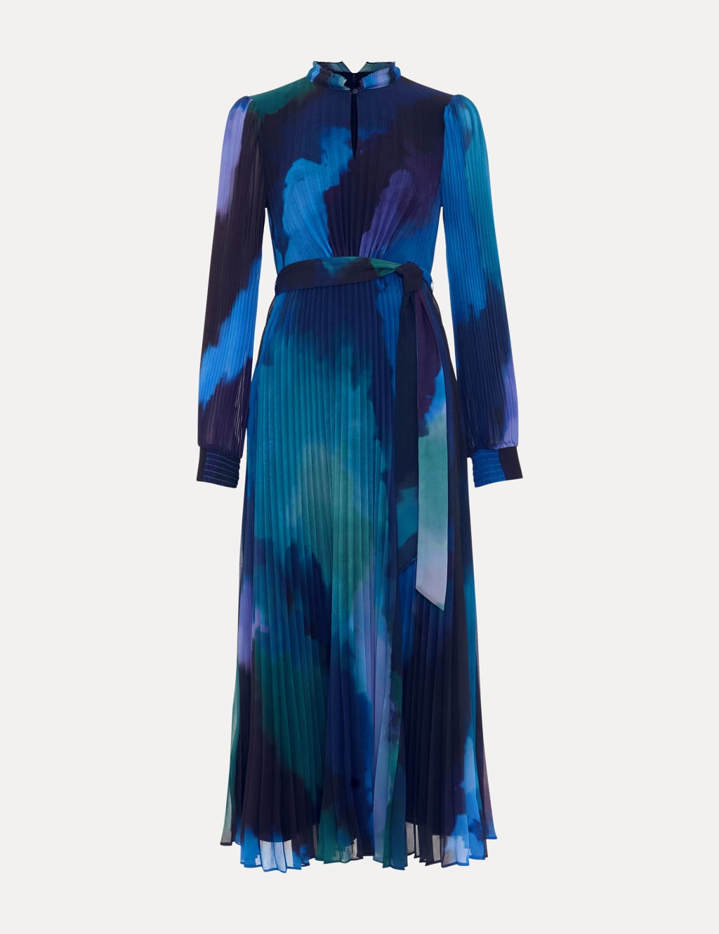 Pleated High Neck Midaxi Dress | Phase Eight | M&S