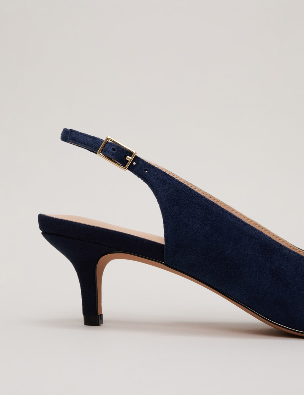 Suede Embellished Kitten Heel Court Shoes 7 of 9