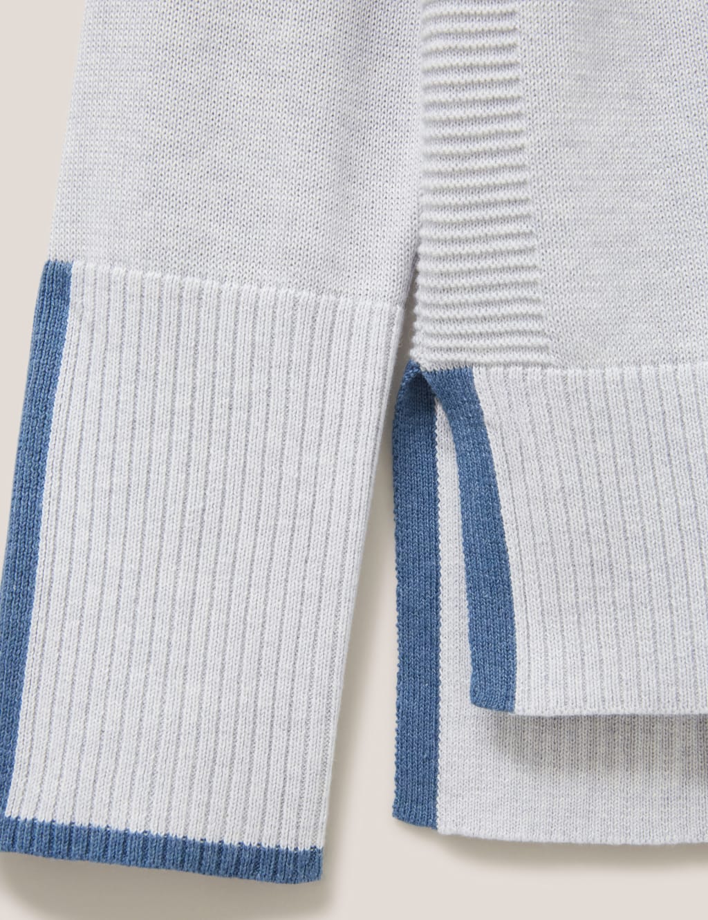 Cotton Rich Crew Neck Stepped Hem Jumper 6 of 6