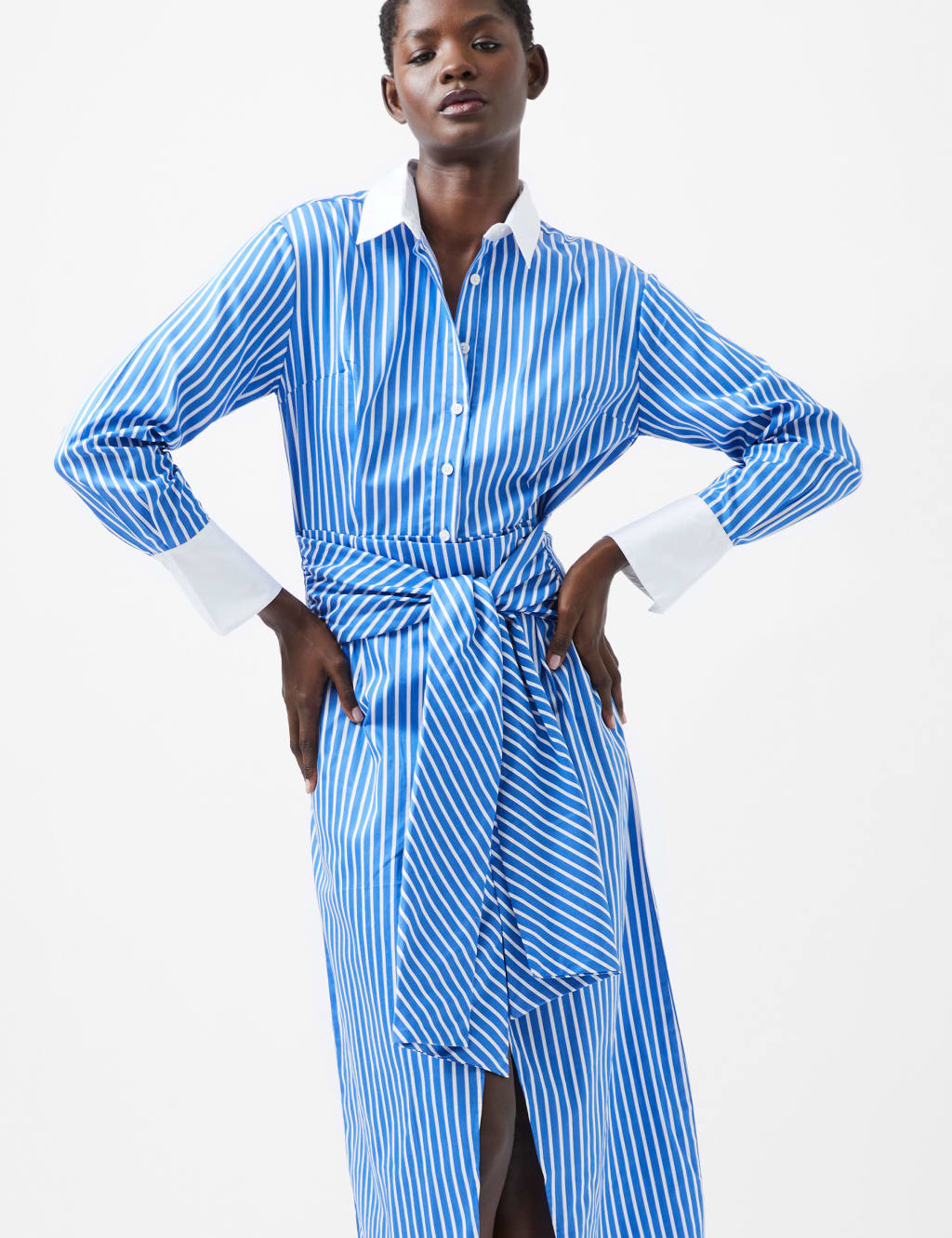 Midi shirt dress white discount
