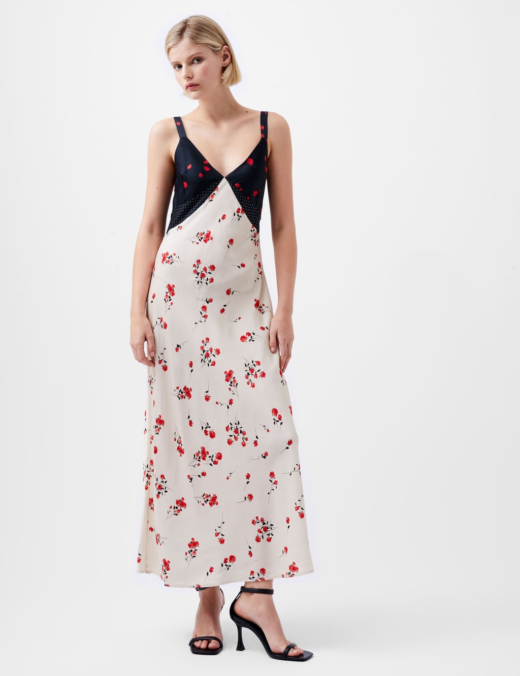 Floral midi slip dress online