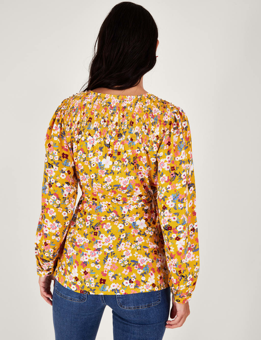 Ditsy Floral Smocked Detail Top 4 of 5
