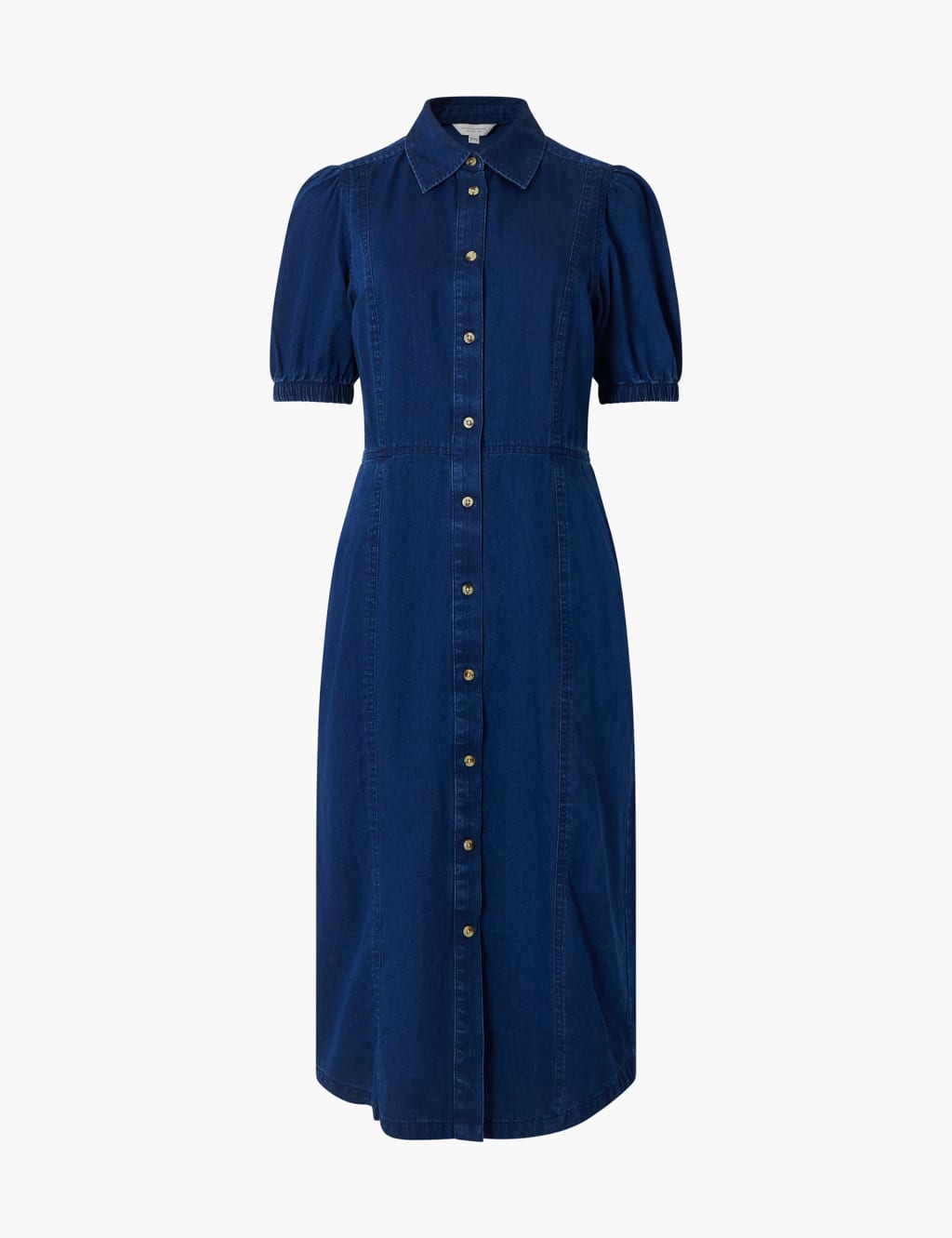 Pure Cotton Collared Midi Shirt Dress