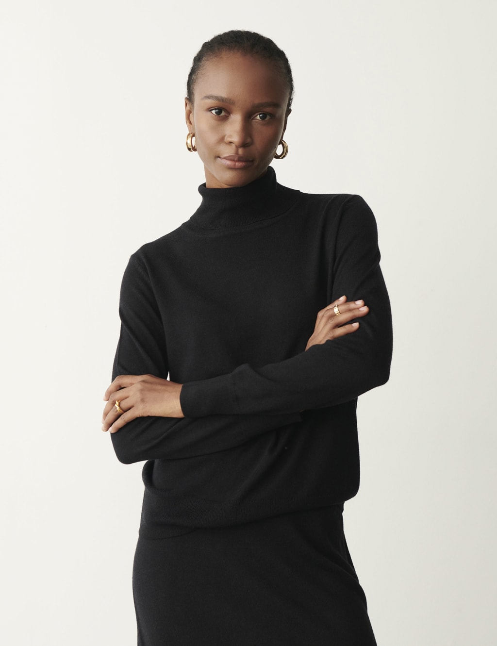 Rayon Blend Roll Neck Relaxed Jumper 2 of 4
