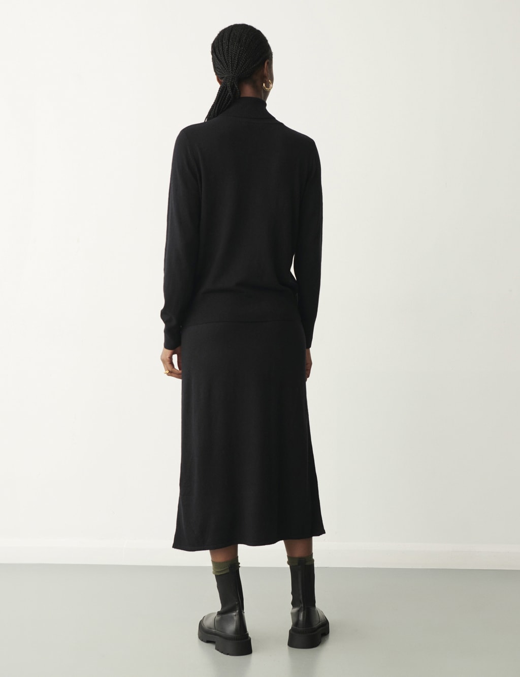 Rayon Blend Roll Neck Relaxed Jumper 3 of 4