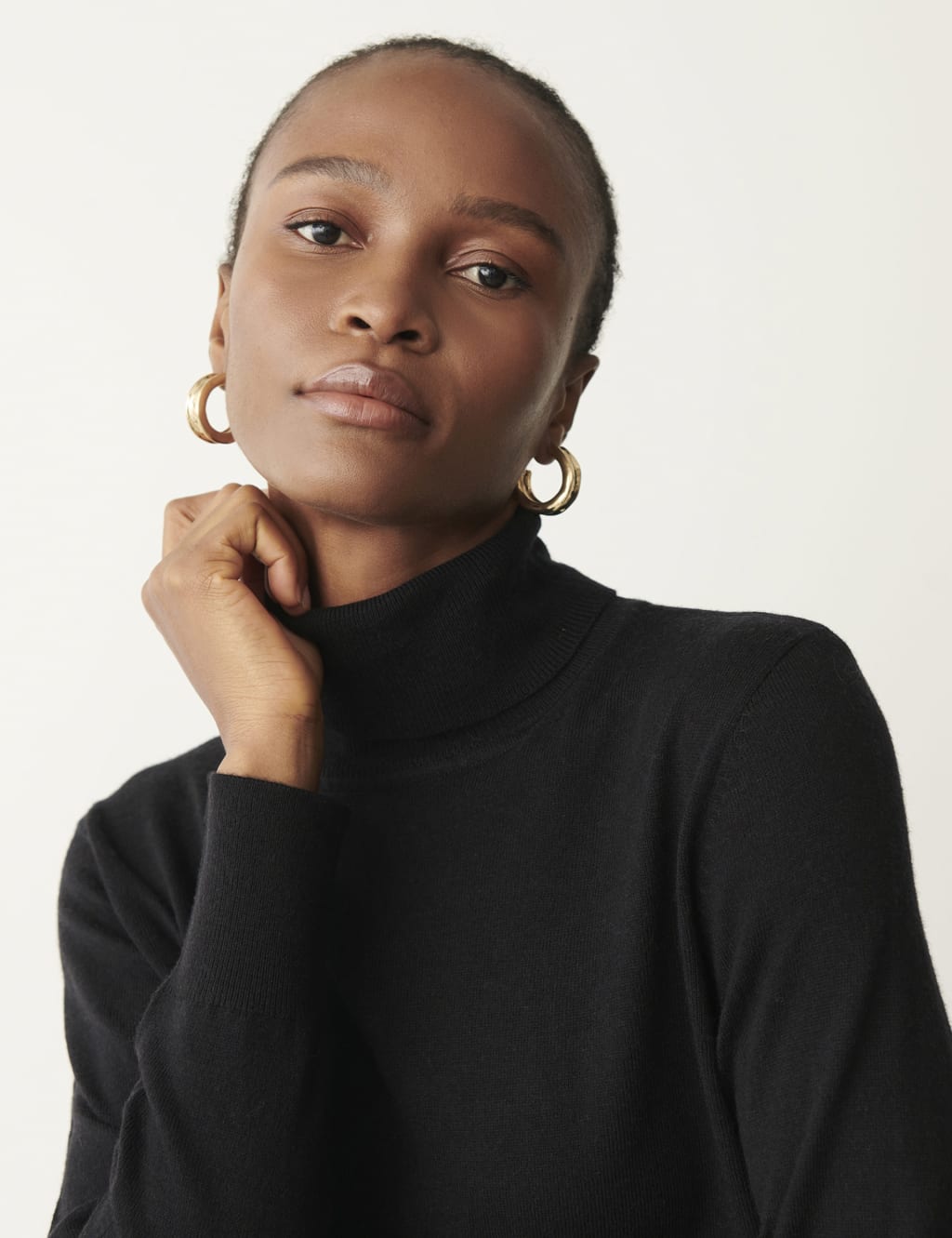 Rayon Blend Roll Neck Relaxed Jumper 4 of 4