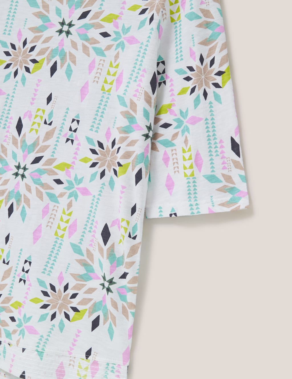 Pure Cotton Floral Crew Neck T-Shirt 2 of 2