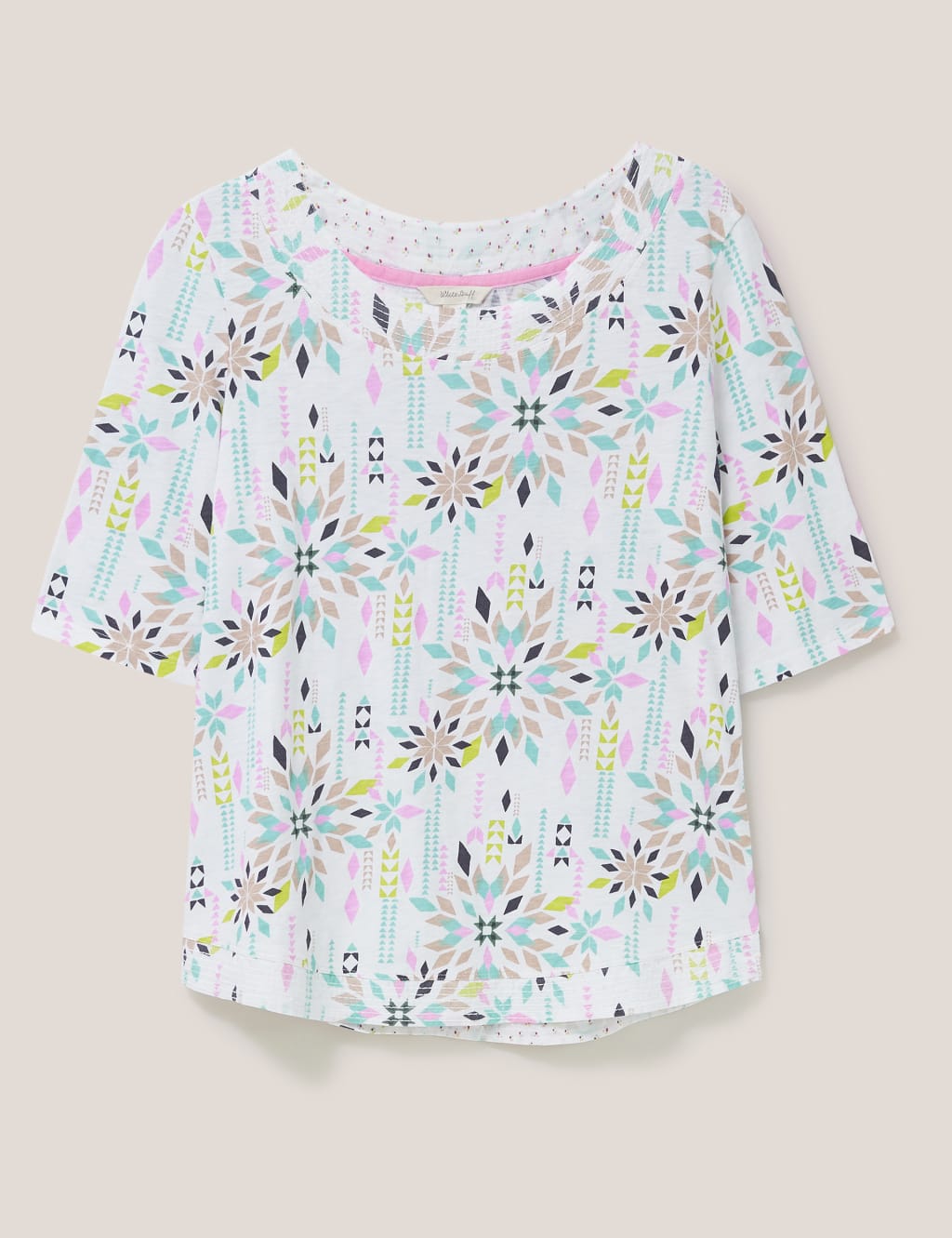 Pure Cotton Floral Crew Neck T-Shirt 1 of 2