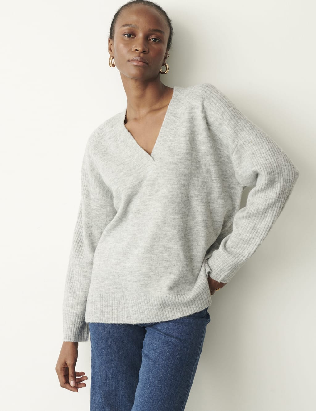 M&s v neck jumpers sales