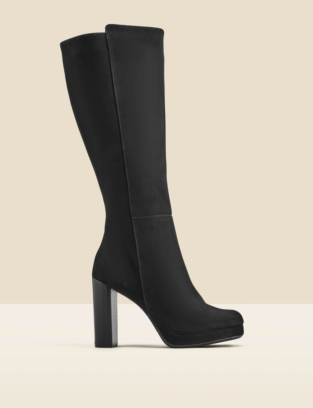 Platform Block Heel Knee High Boots 1 of 3